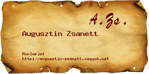 Augusztin Zsanett névjegykártya