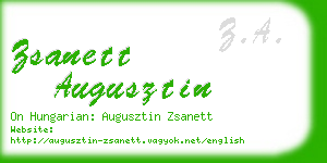 zsanett augusztin business card